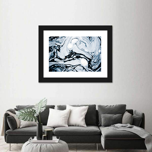 Water Foam Marble Abstract Canvas Wall Art