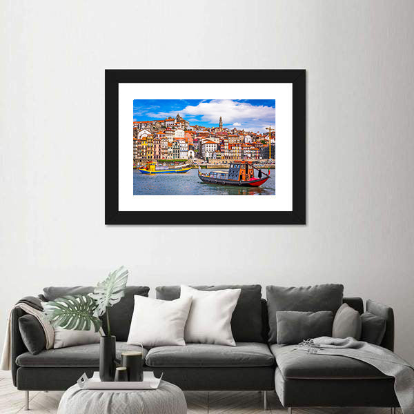 Porto Across the Douro River Canvas Wall Art