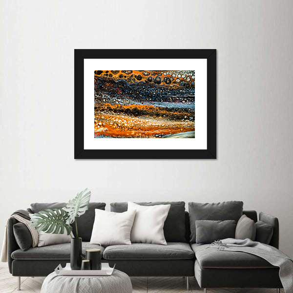 Liquid Painting With Cells Canvas Wall Art
