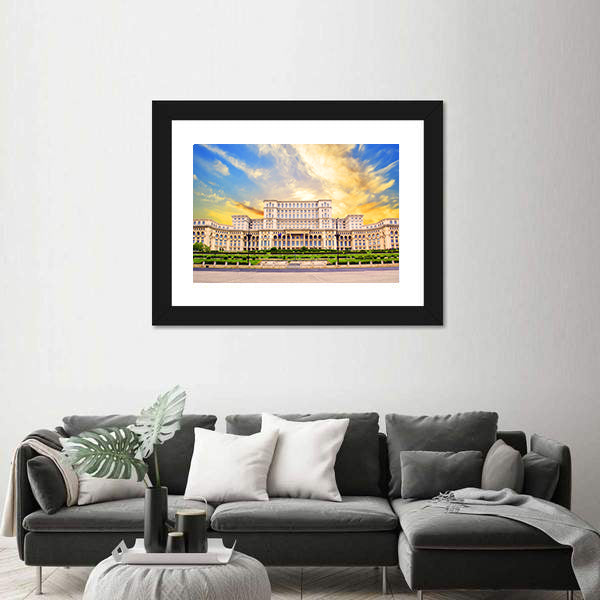 Palace of Parliament, Bucharest Canvas Wall Art