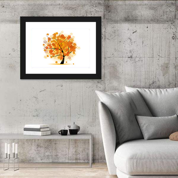 Maple Tree In Autumn Canvas Wall Art