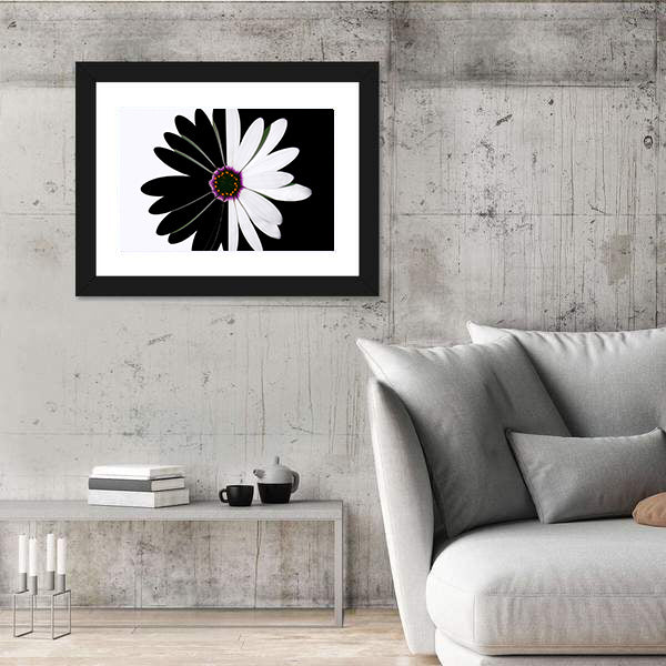 Black And White Flower Canvas Wall Art