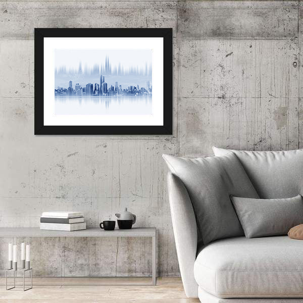 City Network Skyline Canvas Wall Art