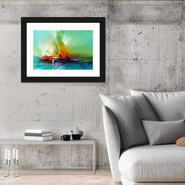 Stormy River Abstract Canvas Wall Art