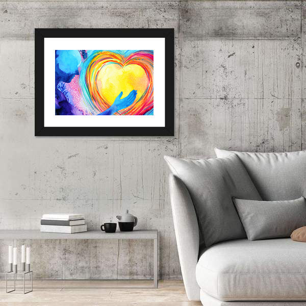 Human And Love Spirit Concept Canvas Wall Art
