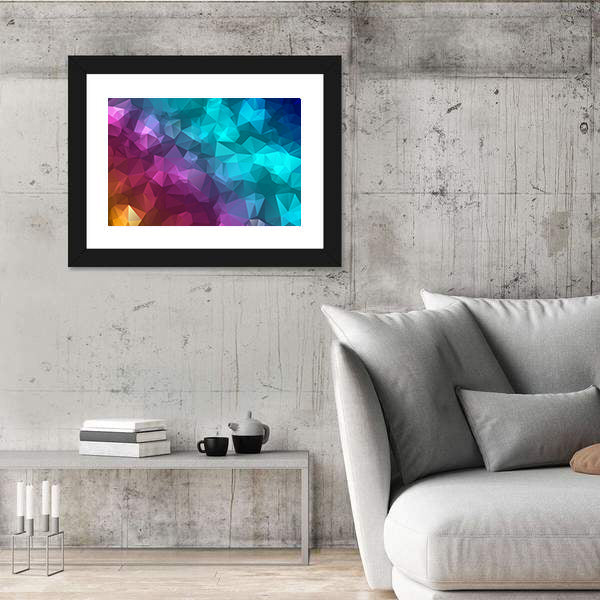 Low Poly Triangle Abstract Canvas Wall Art