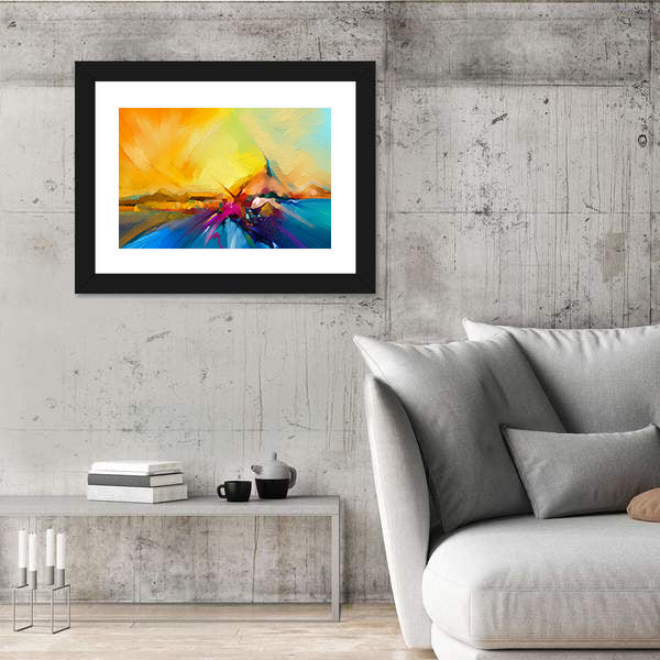 Sail on Sea Abstract Landscape Canvas Wall Art
