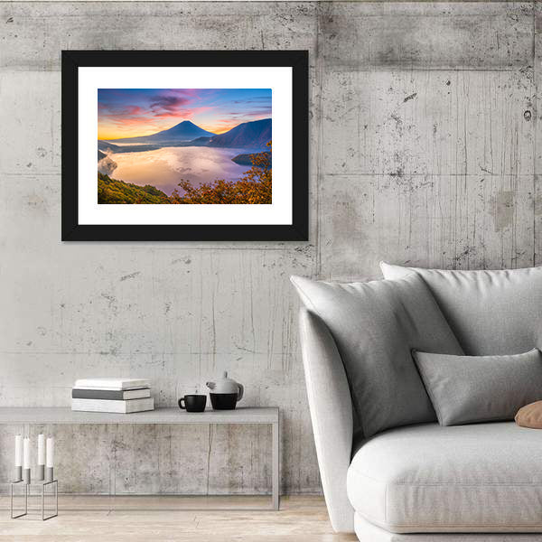 Mount Fuji and Motosu Lake Canvas Wall Art