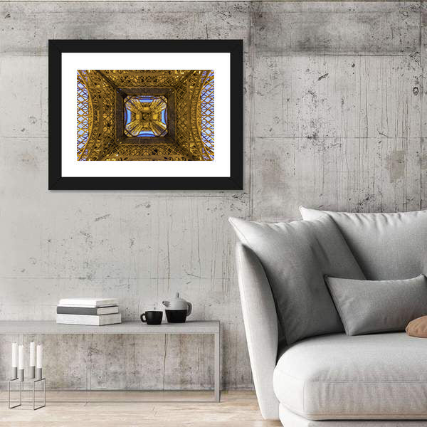Internal Structure of the Eiffel Tower, Paris Canvas Wall Art