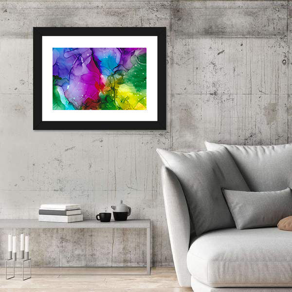 Colorful Alcohol Ink Abstract Canvas Wall Art