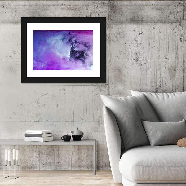 Purple Flowing Paint Canvas Wall Art