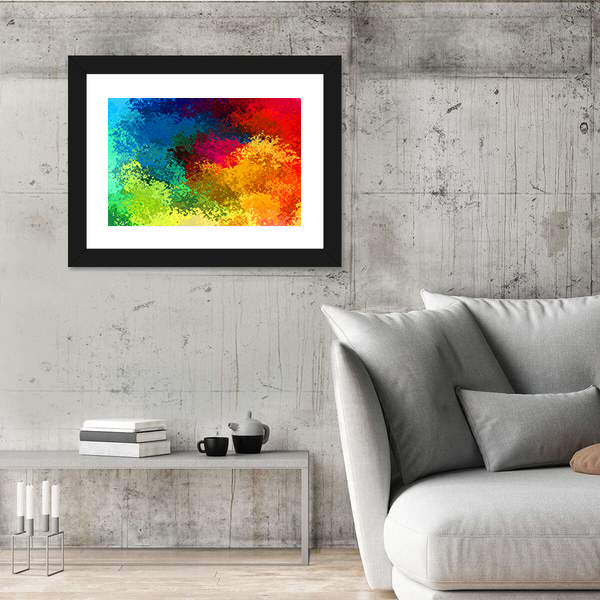 Colorful Rainbow Spectrum Abstract Canvas Wall Art