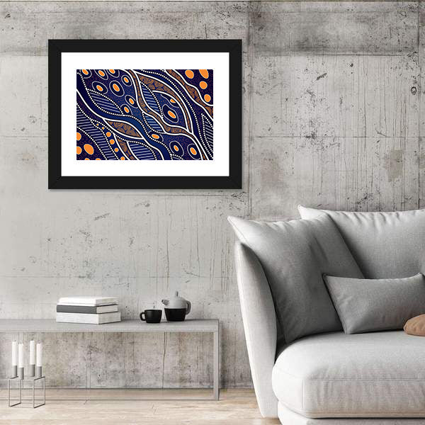 Aboriginal Lake Concept Canvas Wall Art