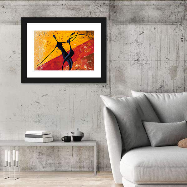 African Couple Dance Canvas Wall Art