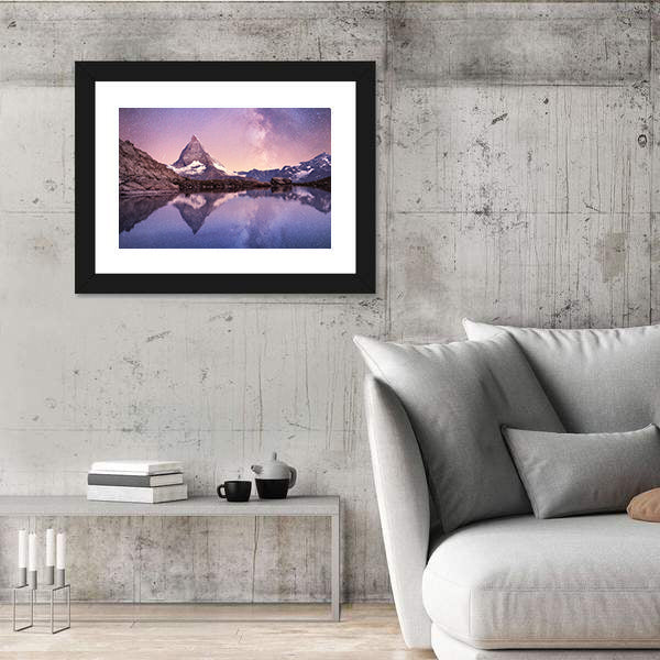 Milky Way Over Matterhorn Canvas Wall Art