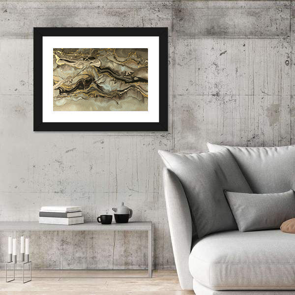 Fluid Marble Pattern Canvas Wall Art