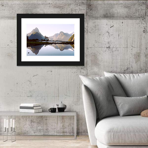 Milford Sound Early Morning Reflection Canvas Wall Art