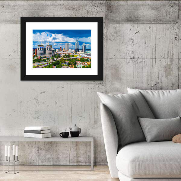 Alabama Downtown Skyline Canvas Wall Art