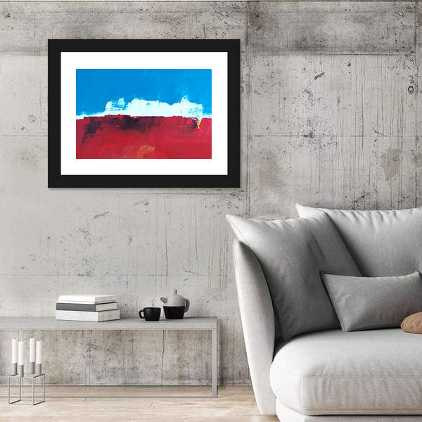 Island With Sky And Ocean Canvas Wall Art