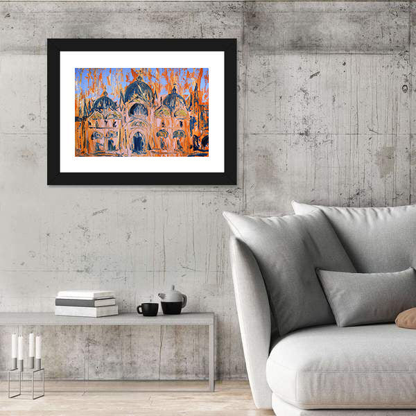 San Marco Square Church, Venice Painterly Study Canvas Wall Art