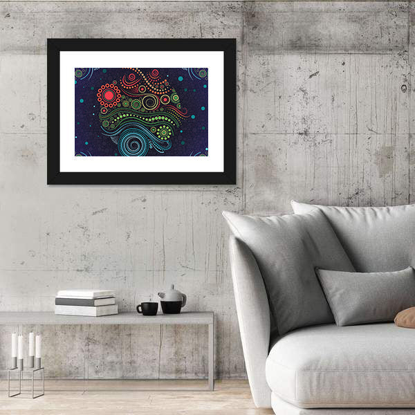 Colorful Aboriginal Dot Canvas Wall Art