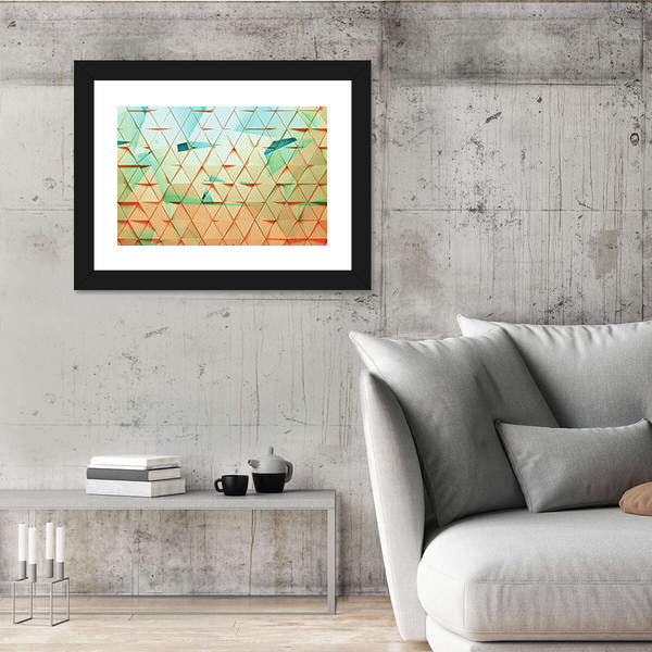 Polygonal Triangle Tessellation Canvas Wall Art