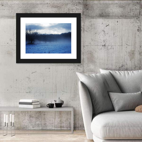 Italian Countryside in Winter Canvas Wall Art