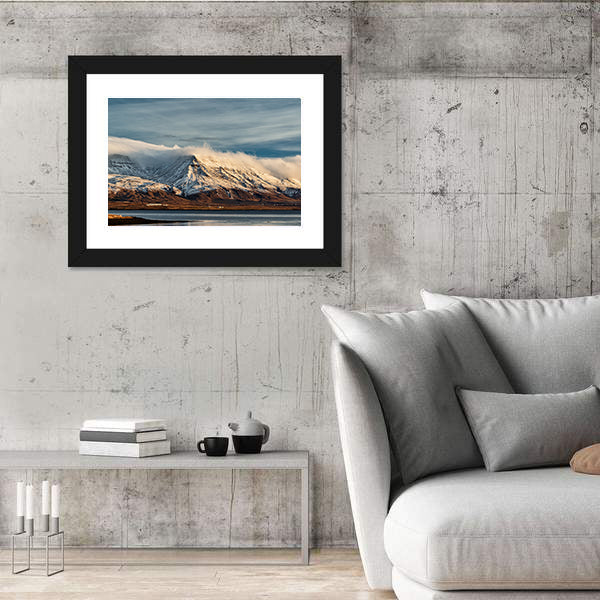 Sunrise From Reykjavik In Iceland Canvas Wall Art
