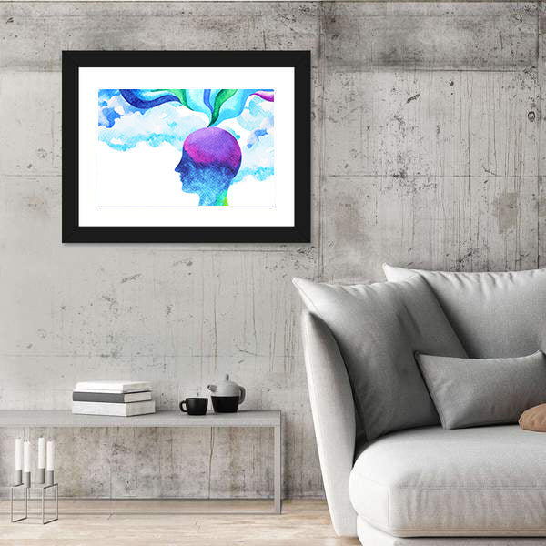 Thinking Inside Mind Concept Canvas Wall Art