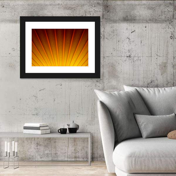 Golden Sunburst Abstract Canvas Wall Art