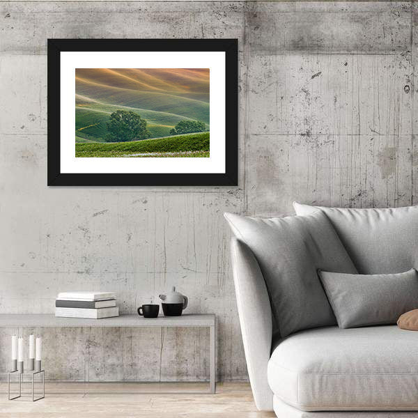Tuscany Rolling Hills at Golden Hour Canvas Wall Art