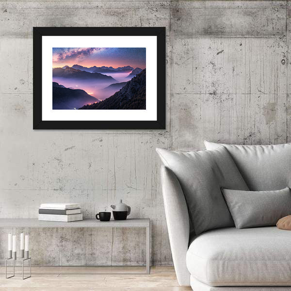 Milky Way Over Passo Giau, Dolomites Canvas Wall Art