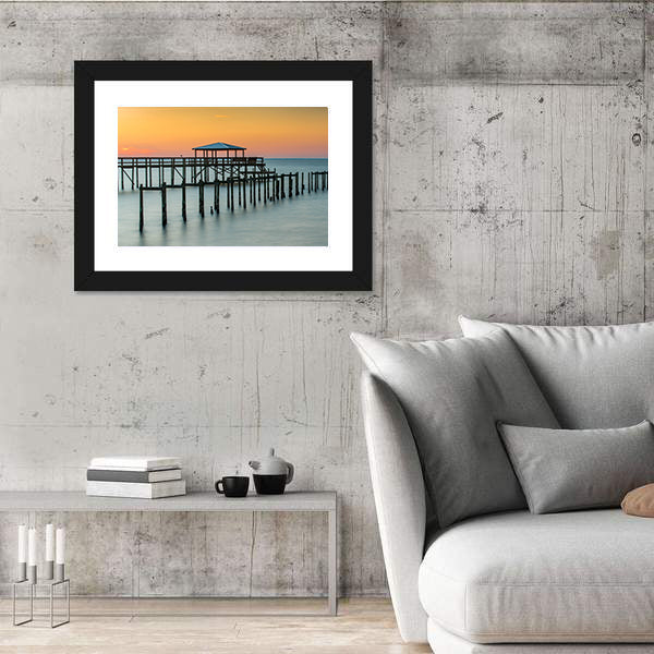 Fairhope Pier at Sunset Canvas Wall Art