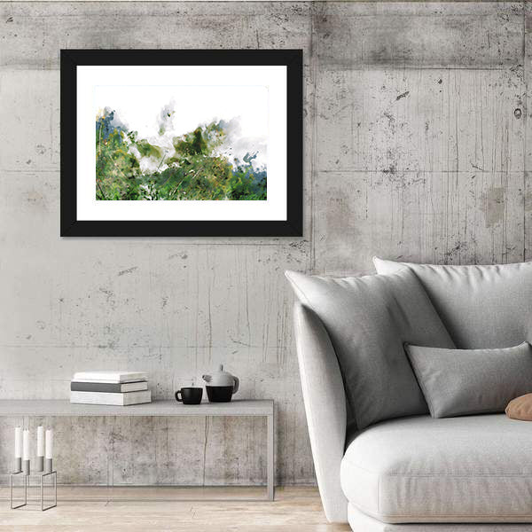 Wild Jungle Watercolor Texture Canvas Wall Art