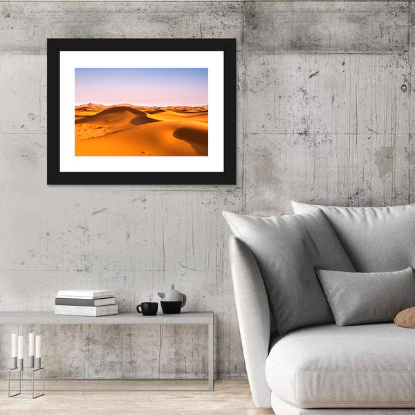 Sahara Sand Dunes at Golden Hour Canvas Wall Art