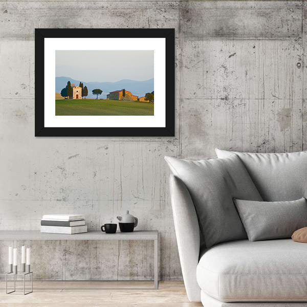 Tuscan Landscape with Cypress Trees Canvas Wall Art