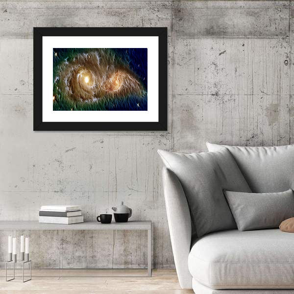 Colliding Fractal Galaxies Canvas Wall Art