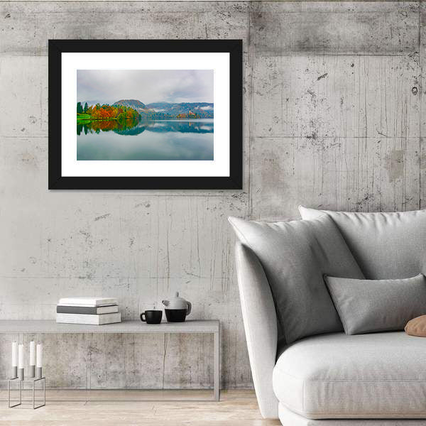 Autumn at Bled Lake, Slovenia Canvas Wall Art