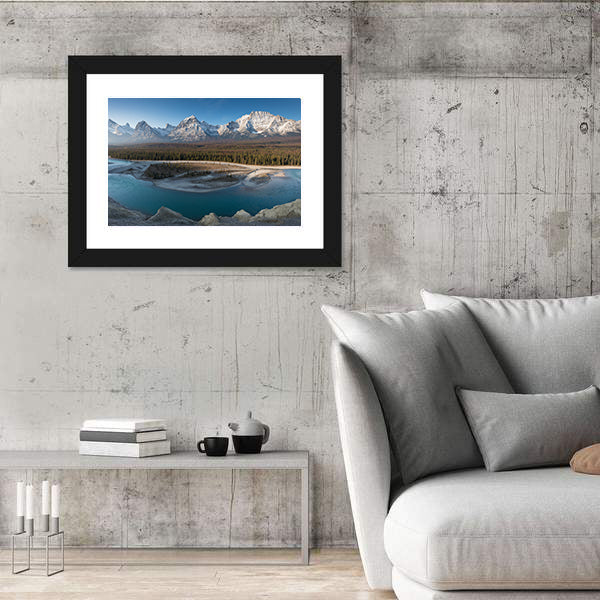 Jasper National Park Turquoise Lake Vista Canvas Wall Art
