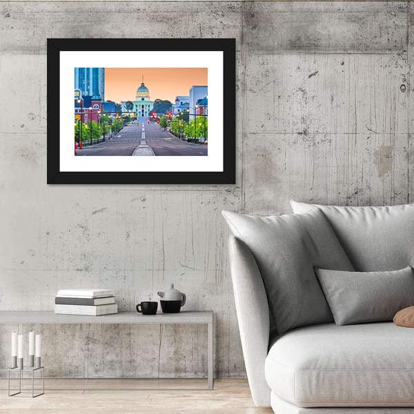 Montgomery State Capitol at Dawn Canvas Wall Art