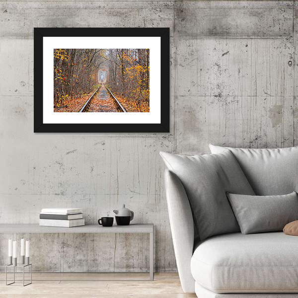 Tunnel of Love in Late Autumn Canvas Wall Art