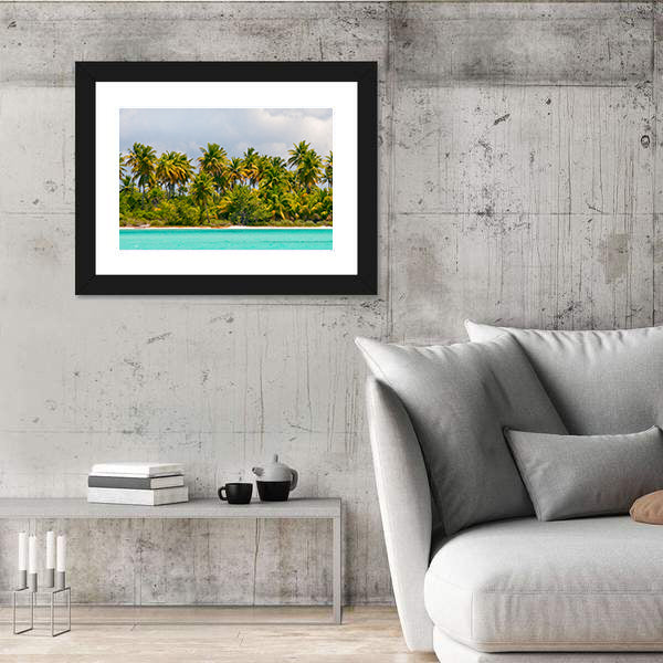 Tropical Palm Trees Island Canvas Wall Art