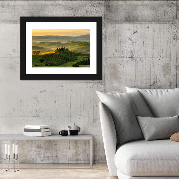 Tuscany Rolling Hills with Cypress Trees Canvas Wall Art