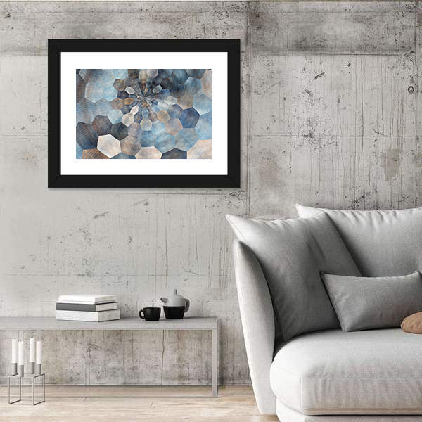 Textured Geometric Spiral Abstract Canvas Wall Art