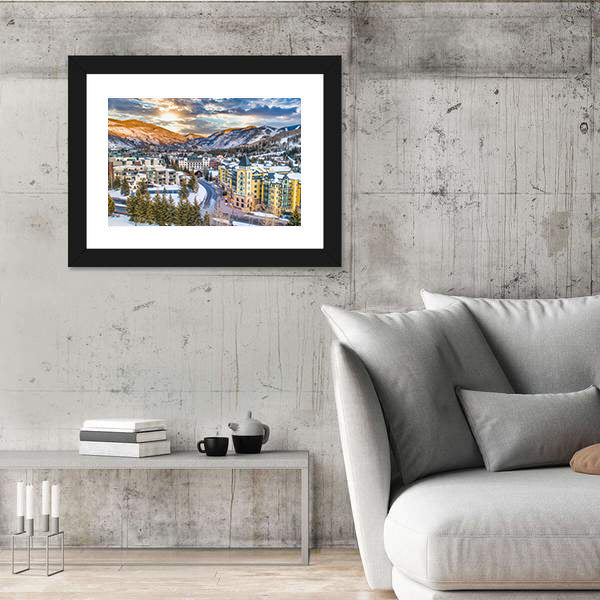 Vail Downtown In Colorado Canvas Wall Art