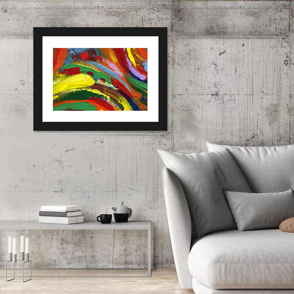 Colorful Acrylic Impasto Abstract Canvas Wall Art