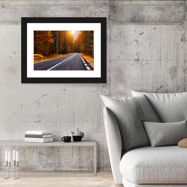 Asphalt Roads In Italian Alps In South Tyrol Canvas Wall Art