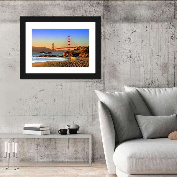 Baker Beach and Golden Gate Bridge Canvas Wall Art