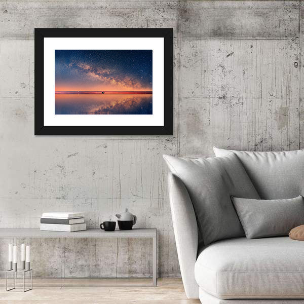 Starry Night Universe At Sea Canvas Wall Art