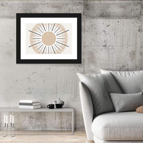Minimalist Boho Sun Print Canvas Wall Art